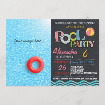 SUMMER POOL PARTY INVITATION | POOL BIRTHDAY PARTY
