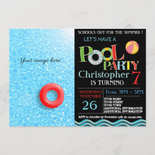 SUMMER POOL PARTY INVITATION   POOL BIRTHDAY PARTY