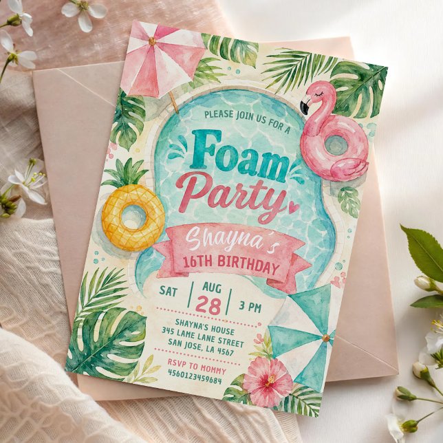 Summer Poolside Birthday Party  Invitation (Creator Uploaded)