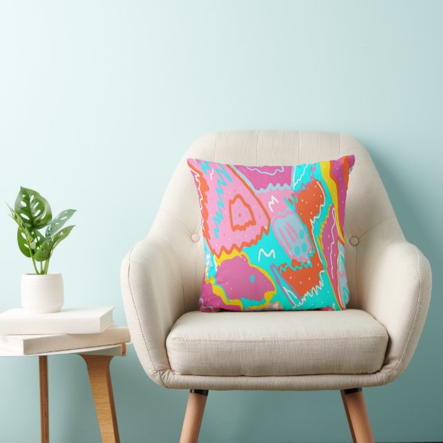Summer Poolside Vibes Abstract Print Cushion (Chair)