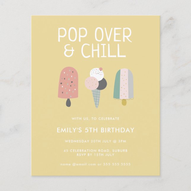 Summer Pop Over & Chill Popsicle Party Birthday (Front)