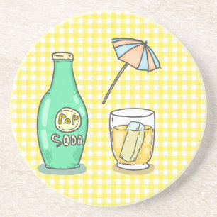 Summer Pop Soda Vibes - Cute Cartoon Drink Coaster