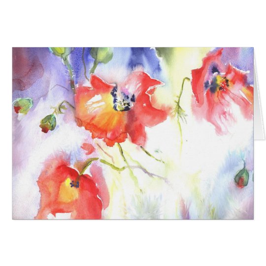 summer poppies dream card