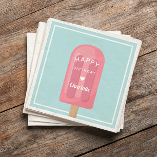 Summer Popsicle Kids Birthday Party Napkin