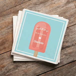 Summer Popsicle Kids Birthday Party Napkin