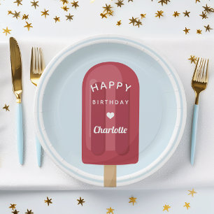 Summer Popsicle Kids Birthday Party Paper Plate