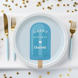 Summer Popsicle Kids Birthday Party Paper Plate