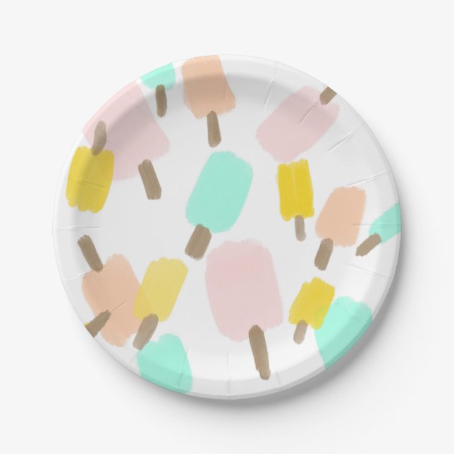Summer Popsicle Paper Plates (Front)