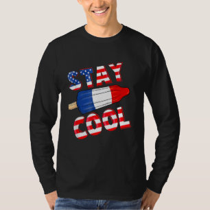 Summer Popsicle Stays Cool 4th Of July Retro 80s U T-Shirt