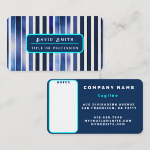 Summer Popular Navy Blue Boat Stripes Collection Business Card