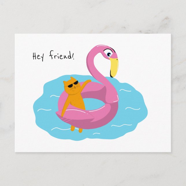 Summer postcard with cat (Front)