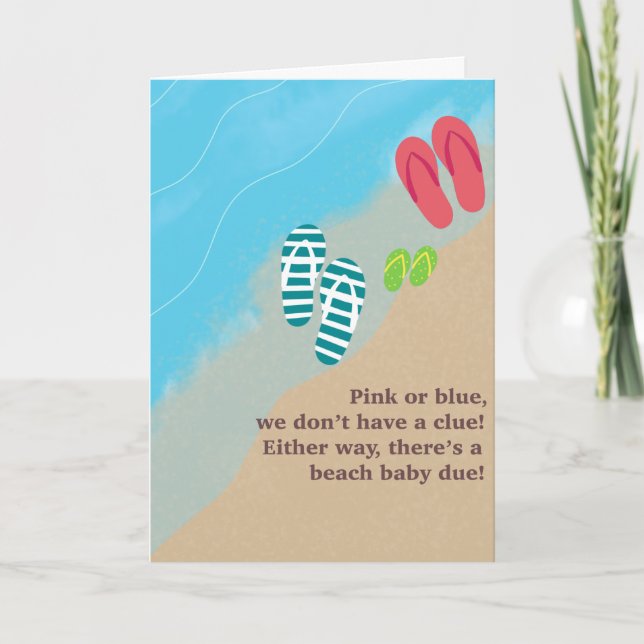 Summer pregnancy announcement card (Front)
