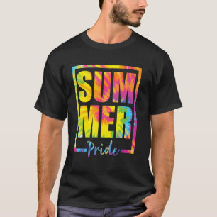Summer Pride Vibes Tie Dye Hello Summer Vacation T-Shirt