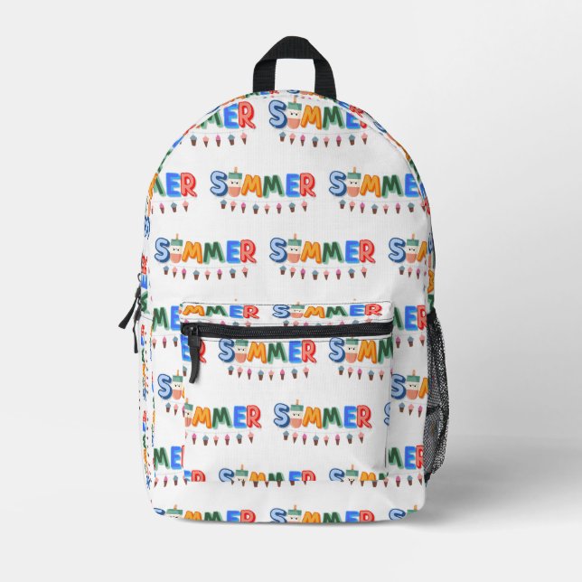 summer printed backpack (Front)