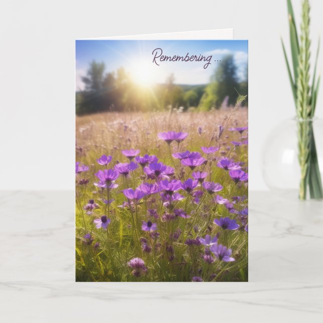 Summer Purple Wildflowers for Sympathy Card (Front)