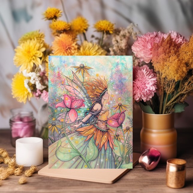 Summer Queen Fairy Artwork Blank Inside Postcard (Creator Uploaded)