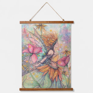 Summer Queen Flower Fairy Fantasy Art Hanging Tapestry