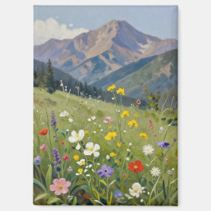 Summer Radiance: A Vibrant Wildflower Meadow Benea Magnet