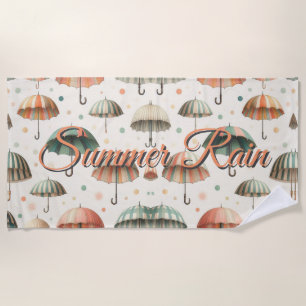 Summer Rain Beach Towel