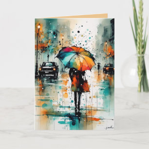 Summer Rain In The City 2 Card