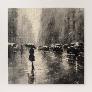 Summer Rain In The City  Jigsaw Puzzle