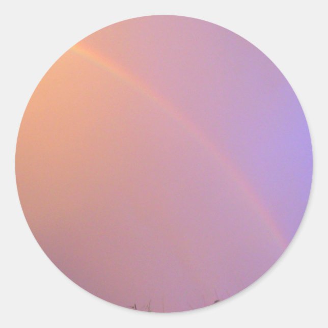 Summer Rainbow Classic Round Sticker (Front)