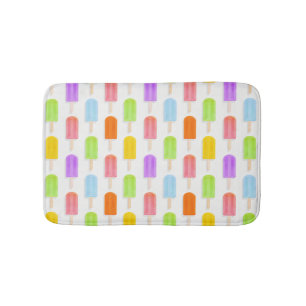 Summer Rainbow Popsicles Pattern Bath Mat