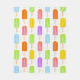 Summer Rainbow Popsicles Pattern Fleece Blanket