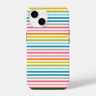 Summer Rainbow Stripes iPhone 14 Case