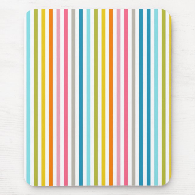 Summer Rainbow Stripes Mouse Pad (Front)