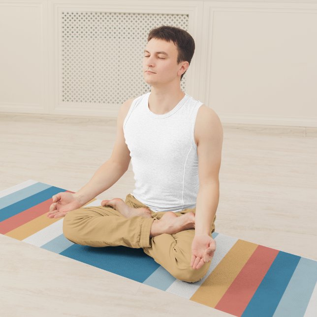 Summer Rainbow Stripes Yoga Mat (Creator Uploaded)