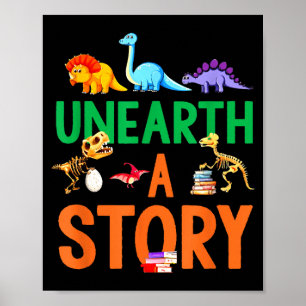 Summer Reading 2026 Dinosaurs Book Lover Unearth A Poster