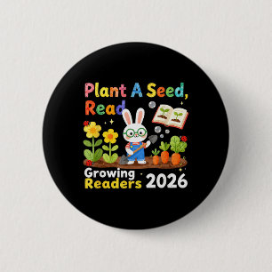 Summer Reading 2026 Plant A Seed Read Growing 6 Cm Round Badge