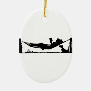 Summer Reading Ceramic Ornament