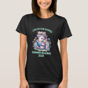 Summer Reading Program 2025 Colour Our World Cute T-Shirt