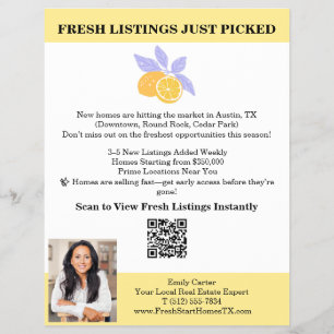 Summer Realtor Marketing Flyer with QR Code