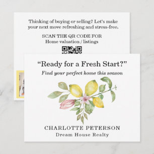 Summer Realtor Marketing with QR Code Postcard
