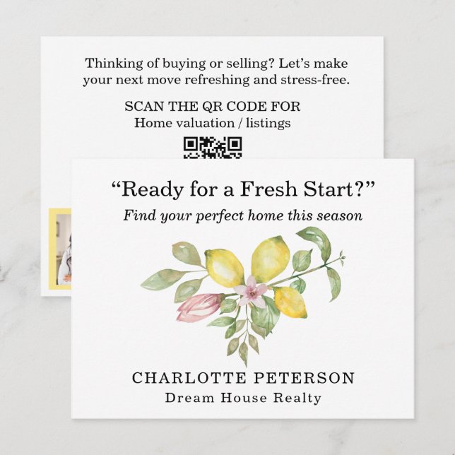 Summer Realtor Marketing  with QR Code Postcard (Front/Back)