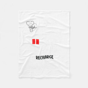 Summer Recharge Required Funny School Nurse Summer Fleece Blanket