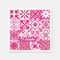 Summer Red Sicilian Majolica Tile Pattern