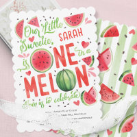 Summer red Watermelon, One in a melon 1st Birthday