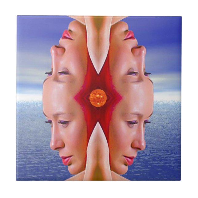 Summer Reflection Ceramic Tile (Front)