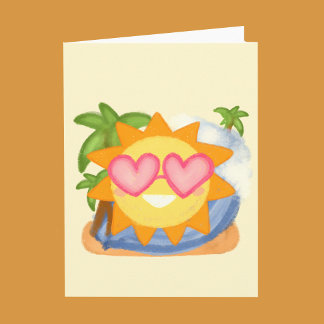 Summer Relaxing Vacation Sun Card
