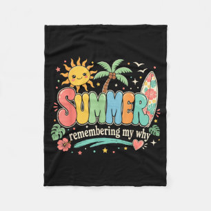 Summer Remembering My Why Tropical Beach Vacation Fleece Blanket