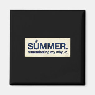 Summer remembering why faux embroidery patch art magnet