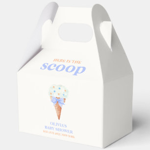 Summer Retro Bow Star Ice Cream Baby Shower Favour Box