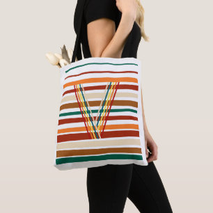 Summer Retro Striped Women's & Kids Clothing Tote Bag