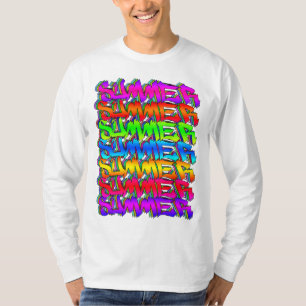 SUMMER-Retro Vintage Graffiti Colourful Summer T-Shirt