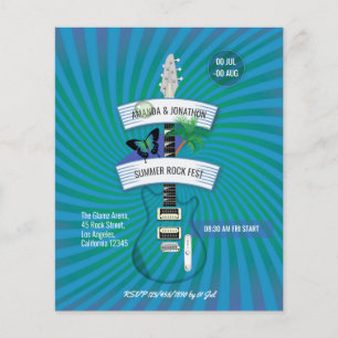Summer Rock Festival Wedding Invitation Flyer