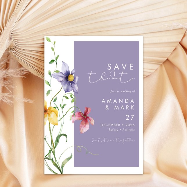 Summer Romantic Floral Meadow Stylish Wedding Invitation (Creator Uploaded)